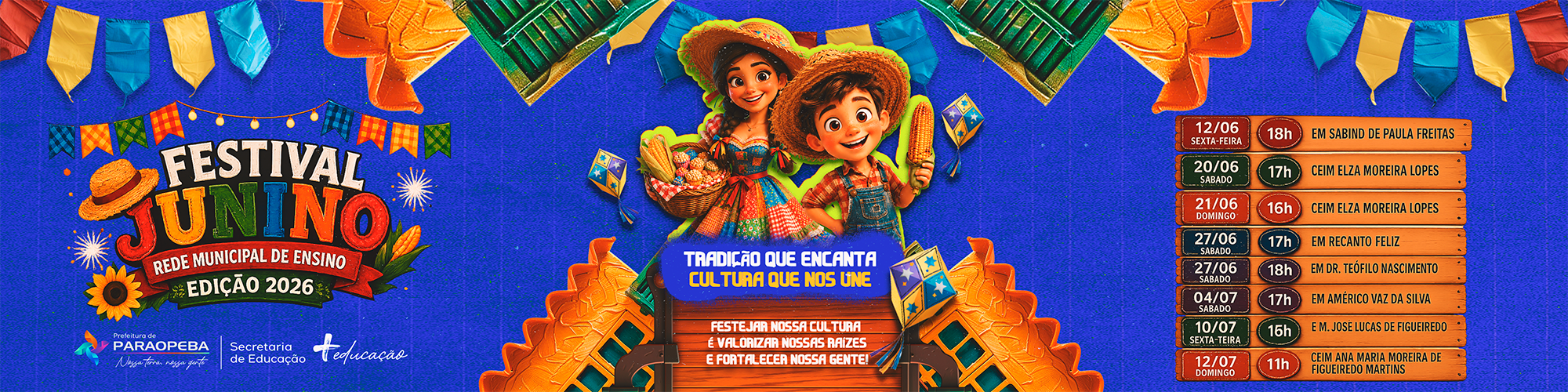 banner festival junino 2026